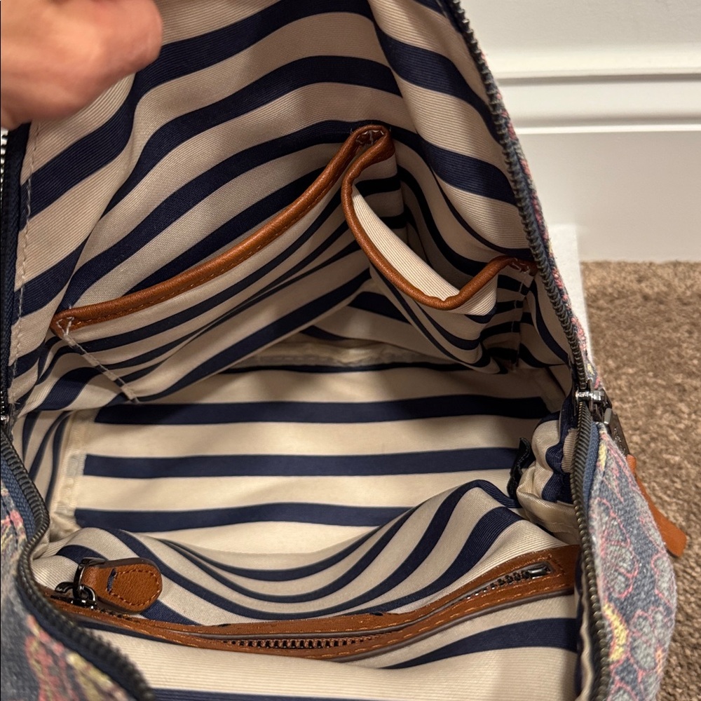 Splendid Floral Patterned Canvas Mini Backpack - image 8